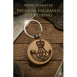 Durham Light Infantry v2 Round Keyring