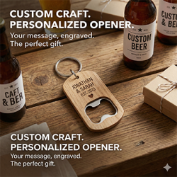 Personalised Keyring Bottle Opener