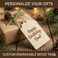 Personalised Large Wooden Rectangle Gift Tag