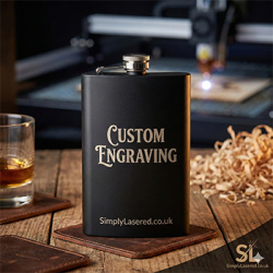 10oz Black Hip Flask