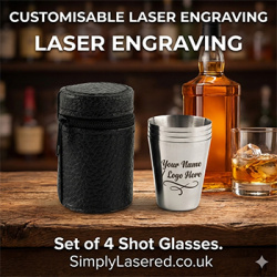 Set of 4 Engraved Shot Glasses